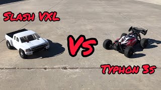 Typhon 3S vs Slash VXL - RC DRAG RACE