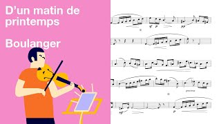 Boulanger - D’un matin de printemps [Violin Sheet Music]