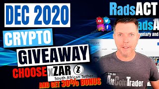 #CryptoGiveAway Dec 2020 with over R 3 200.00 of FREE crypto up for grabs...