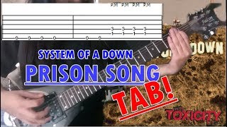 TAB Prison Song - System Of A Down - Guitar cover tab.