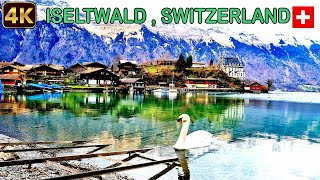 Iseltwald Switzerland - Walking tour 4K - The most beautiful Swiss Village at Lake Brienz