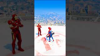 GTA V : SPIDERMAN AND IRONMAN  BATTLE WITH VENOM #battle #shorts_video #spiderman