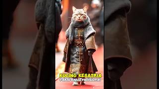 Kucing Super Keren, berbaju tradisional dan kebesaran #kucing #kesatria #cute #funny #lucu #animal