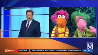 Gobo and Mokey Fraggle on KTLA 2/16/22 (aka one of the most cringe Muppet interviews ever)