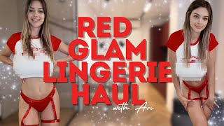 [4K] Red Glamorous Lingerie Haul | SPECIAL SLOW MOTION SURPRISE! ✨