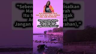 NIA RAMADHANI SAID GAK PAPA BELI BAJU MURAH #motivation #beritaterkini #shortvideo