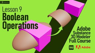 Boolean Operations | Lesson 9 | Adobe Substance 3D Modeler Full Course