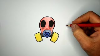 How to draw a Gas mask - Poppy Playtime 3