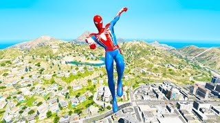 GTA 5 Spiderman Epic Jumps Compilation(GTA V Fails Funny Moments)