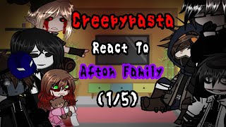 Creepypasta React to Afton Family || (1/5) || Elizabeth Afton||