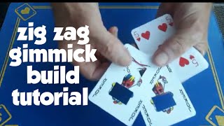 impossible Zig Zag card trick gimmick build TUTORIAL