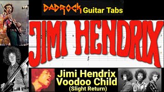 Voodoo Child (Slight Return) - Jimi Hendrix - Guitar + Bass TABS Lesson