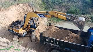 See the cobelco excavator working from above /vinh nguyễn vlogs