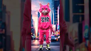 Pink Cat Dance so Cute So cool dance crazy Frog 😻 #crazyfrog #cat #catdance #meow w