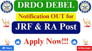 DRDO DEBEL JRF 2024 || DRDO RECRUITMENT 2024 || DRDO JRF VACANCY || VACANCYGATE ||