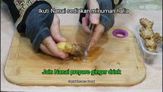 Alihkan anak pokok & minuman halia (Repotting young plant & ginger drink)