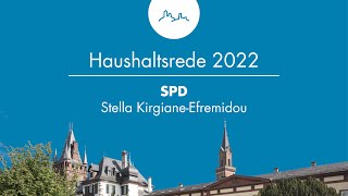 Haushaltsrede 2022 - SPD, Stella Kirgiane-Efremidou