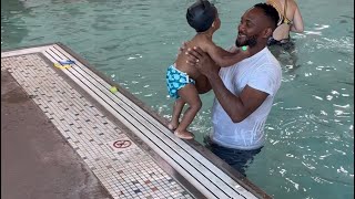 Taking our 1.5 year old to swim lessons for the 2nd time 🌊🥰 it’s daddy’s turn to swim 😊