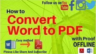 How to Convert Word in PDF offline|Offline Conversion of word to PDF|How To Convert DOCS in PDF|SBTV