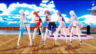 【Honkai: Star Rail MMD/崩坏：星穹铁道MMD】Acheron/黄泉  Black Swan/黑天鹅  Himeko/姬子  kafka/卡芙卡  Jingliu/镜流