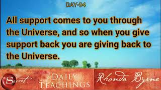 The Secret # Daily teachings # Rhonda Byrne # Day94