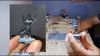 Miniature Painting - Priming: Alternate Genders - Bandida & U.S. Marshal - Shadows of Brimstone