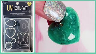 DIY UV Resin Jewelry // 💚Large FUAX JADE Charm!!💚