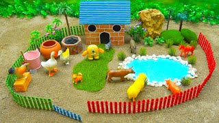 DIY How To Build Mini Farm For Animals Chicken Cow Cat Dog