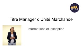 Devenez Manager d'Unité Marchande en 8 mois à distance