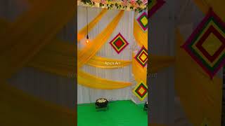 Haldi decoration idea 2022, Haldi stage decor,#shorts #tranding#short #reels #viral#art #youtube