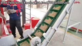 1Ton Twin Screw Floating Fish Feed Production Line|Fish Feed Manufacturing|Pellet Size: 0.8mm-12mm