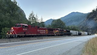 NIce Power!!  CPKC 400 (Mixed Train) @ Saddle Rock BC Canada 30AUG24 CP AC4400CWM 8000 Leading