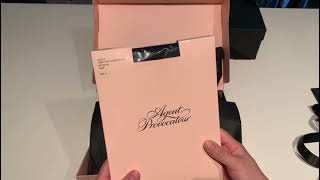 Agent Provocateur unboxing. Tamiya mules in green and stockings