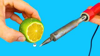 Put lemon in your electric soldering iron and have perfect welding!