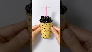 버블티 말랑이 만들기🧋Boba Tea Squishy DIY with Nano Tape! #실리콘테이프