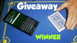 GIVEAWAY WINNER REVEALED