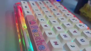 B67 pink transparent keyboard