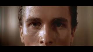 Patrick Bateman staring at camera