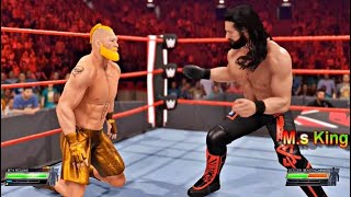 WWE 2k22 - Brock Lesnar VS. Seth Rollins (Full Match) Monday Night Raw in Hindi