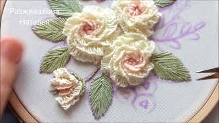 Пошаговый мастер-класс. Вышивка "Нежность". Часть 2. Step-by-step. Embroidery "Tenderness". Part 2.