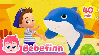 🦈 How Many Sharks Are There? | Bebefinn #SharkMonth | Baby Shark +more Nursery Rhymes