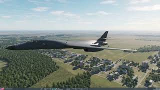 US Bomber attacks enemy runway in Dcs