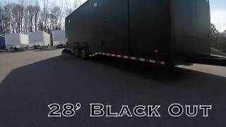 28' Enclosed Blacked Out Race Trailer