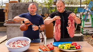 МЯСНОЙ СУП с КОПЧЕНОЙ КОЛБАСОЙ. ENG SUB.