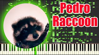 Pedro Raccoon dancing but it's Piano MIDI (Auditory Illusion) | Raffaella Carrà Piano sound