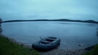 Рыбалка на лодке в дождь.Озеро Светлое.