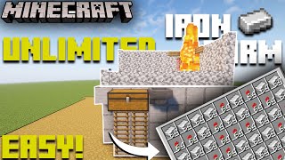 The Easiest IRON Farm in Minecraft - Tutorial 1.20,1.21+