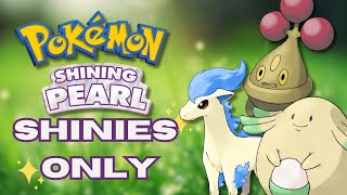 #shorts LIVE - SHINY ONLY BADGE CHALLENGE - ROUTE 210 HUNT (DAY 1) // Pokemon Shining Pearl