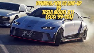 New Hyundai & Kia EV Vehicles vs Tesla Model 3 🤩 (CGC 99-101) #Kia #hyundai #tesla #ioniq #model3