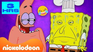 Губка Боб | Более трёх ЧАСОВ самых смешных моментов "Губка Боб"! 😂 | Nickelodeon Cyrillic